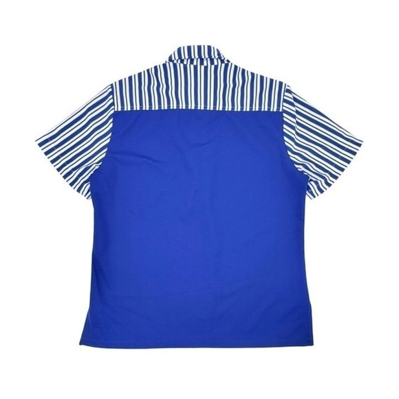 Vintage 1976 McDonald's Employee Uniform Shirt Stan Herman Blue Stripe Size M - Picture 2 of 11